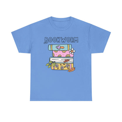 Bookworm bookstack Unisex Heavy Cotton Tee