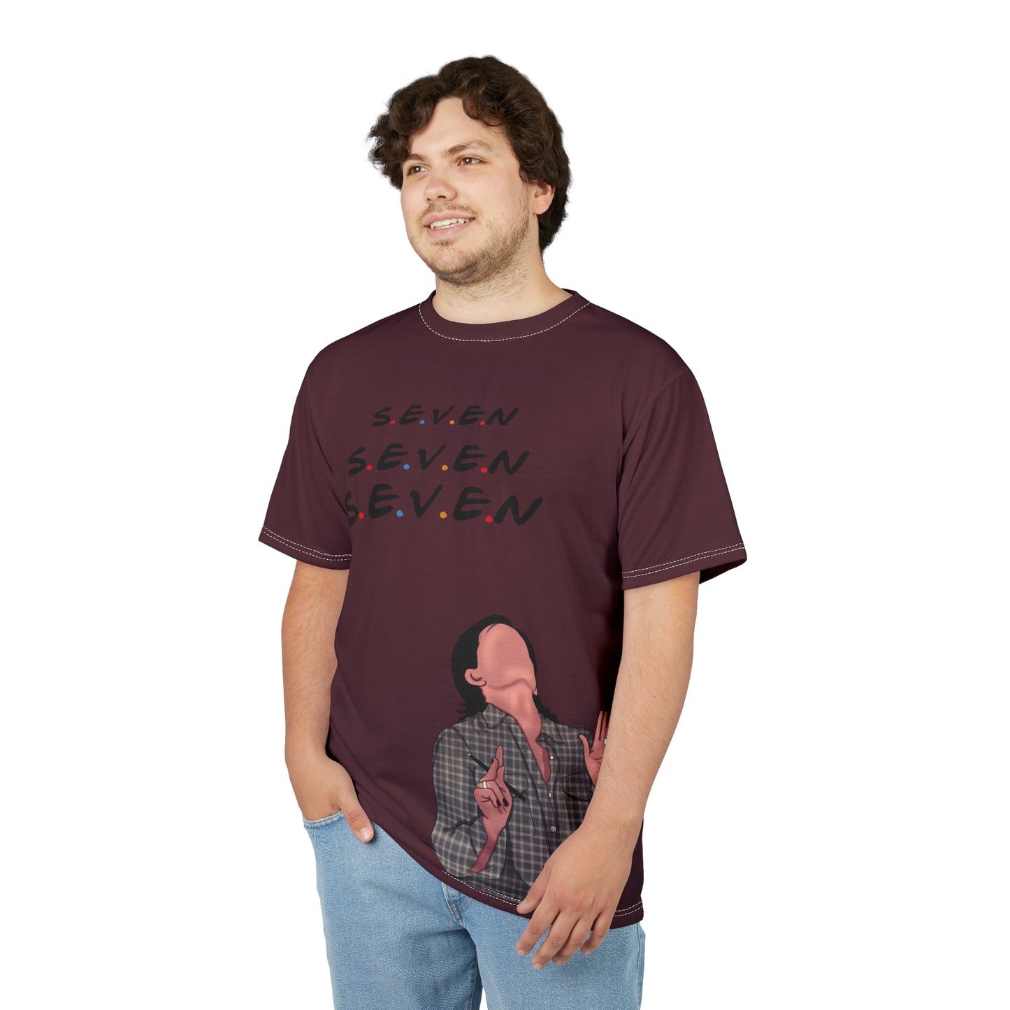 S.E.V.E.N Unisex Cut & Sew Tee - Trendy Graphic Tee for FRIENDS Fans