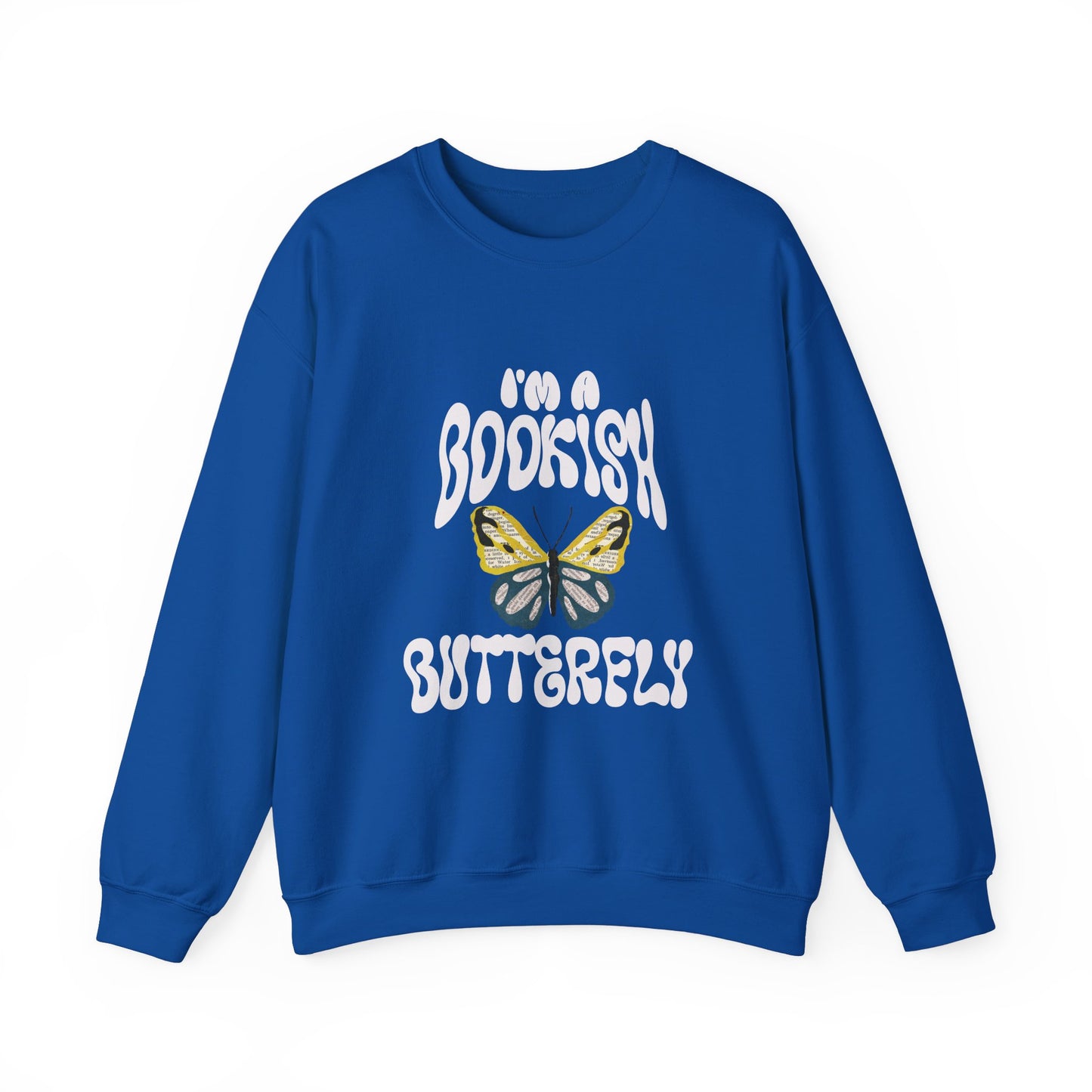 I'm a Bookish Butterfly Crewneck Sweatshirt - Cozy Literary Gift for Book Lovers