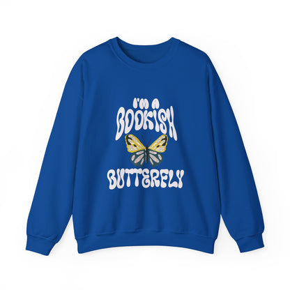 I'm a Bookish Butterfly Crewneck Sweatshirt - Cozy Literary Gift for Book Lovers
