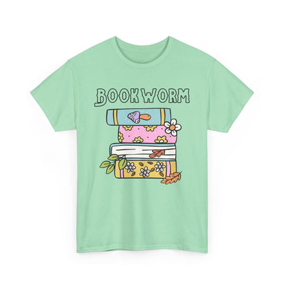 Bookworm bookstack Unisex Heavy Cotton Tee