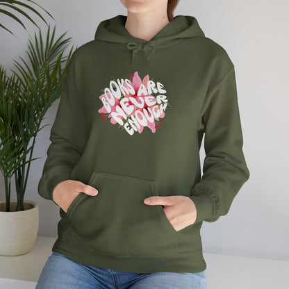 Books Are Never Enough Unisex Heavy Blend™ Hoodie for Book lovers