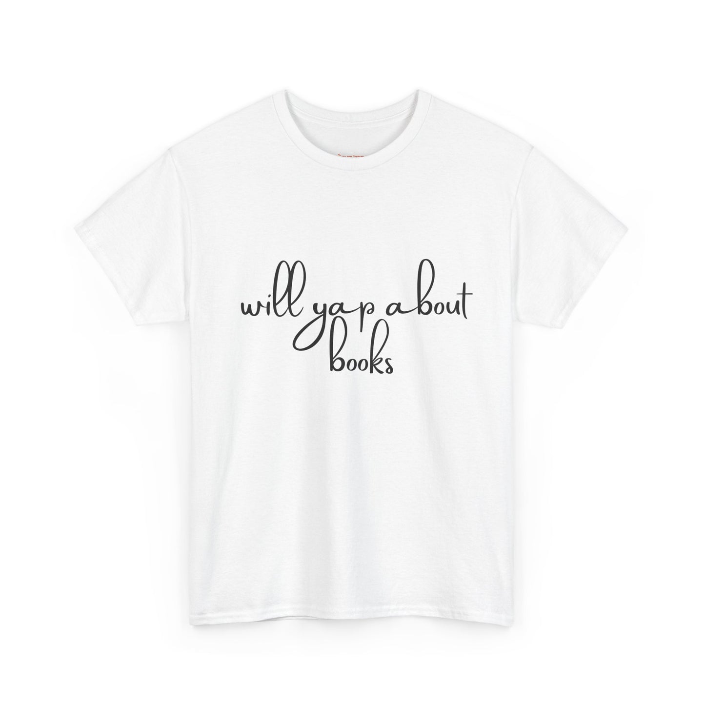 Book Lover Unisex Cotton Tee - 'Will Yap About Books'