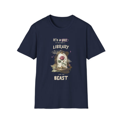 Library Beast Unisex Softstyle T-Shirt - Perfect for Book Lovers