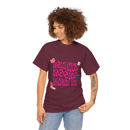 Romance Books Raised Me Unisex Heavy Cotton Tee - Perfect Gift for Book Lovers
