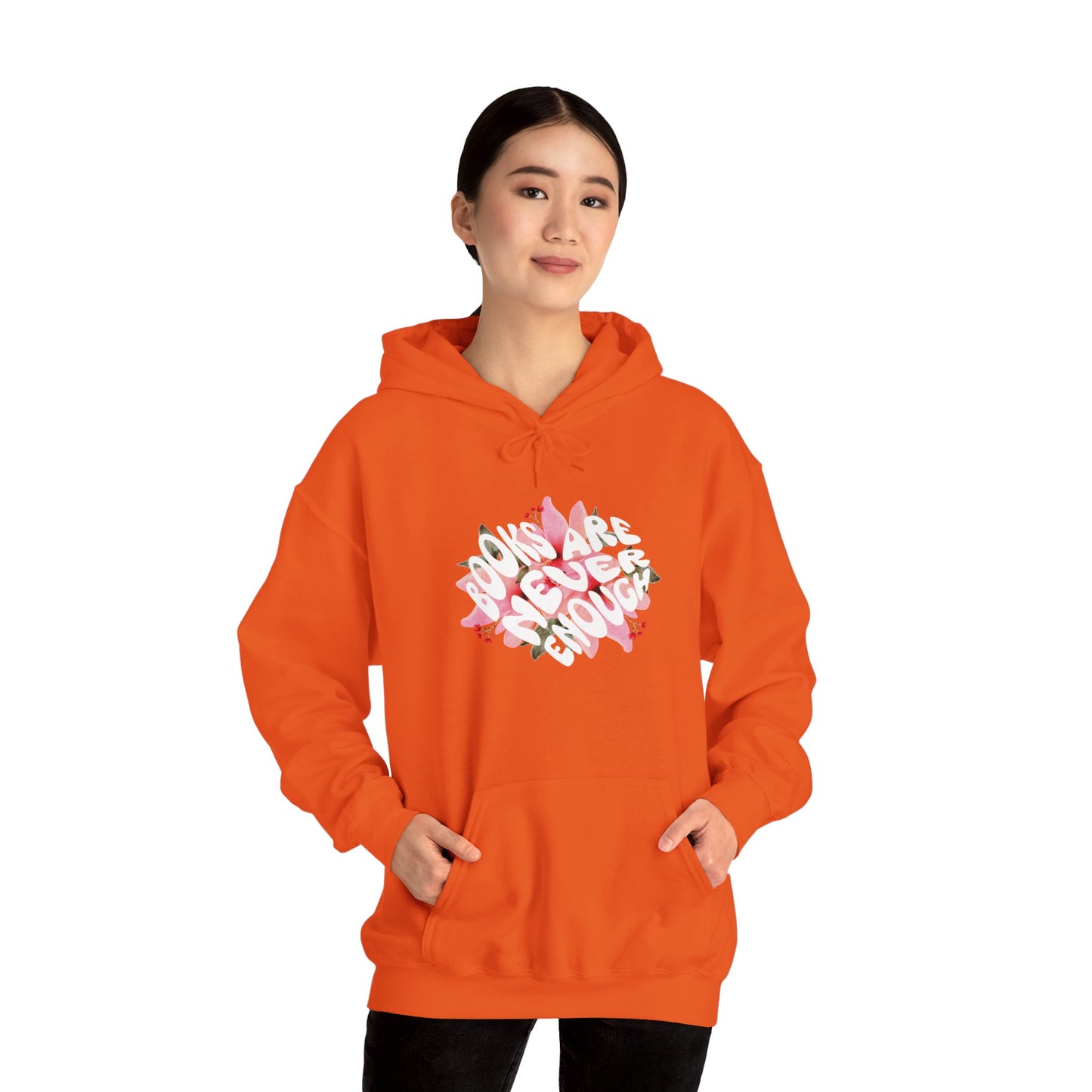Books Are Never Enough Unisex Heavy Blend™ Hoodie for Book lovers