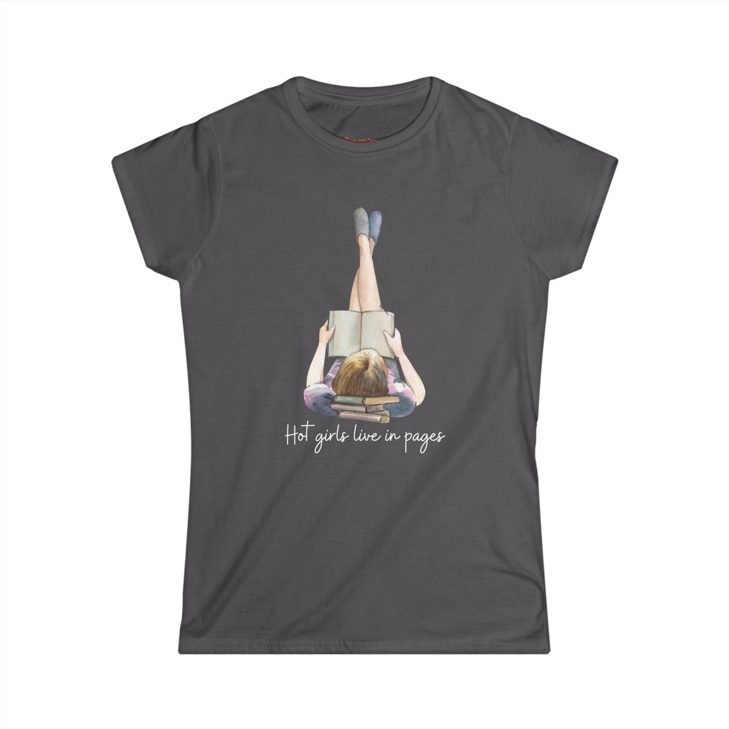Hot girls Women's Softstyle Tee for Book Lovers