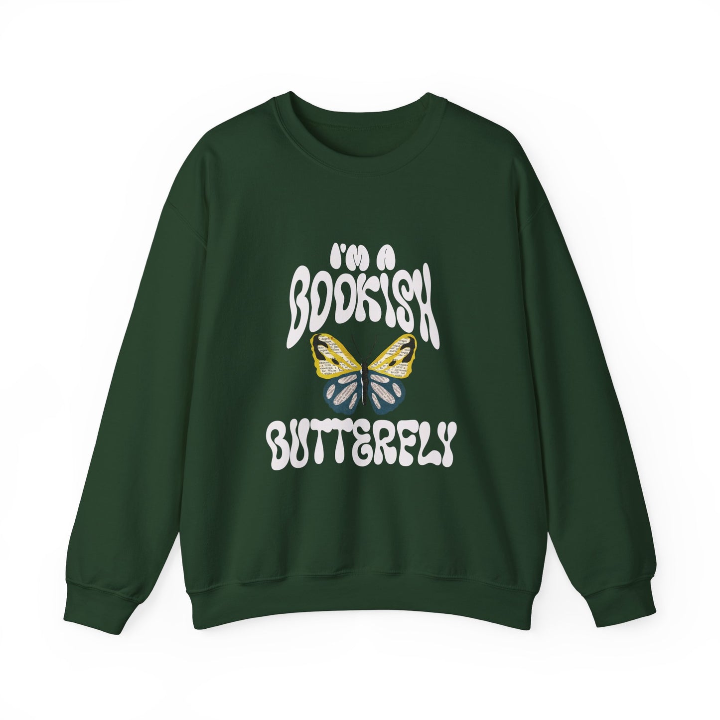 I'm a Bookish Butterfly Crewneck Sweatshirt - Cozy Literary Gift for Book Lovers