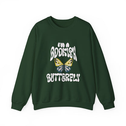 I'm a Bookish Butterfly Crewneck Sweatshirt - Cozy Literary Gift for Book Lovers