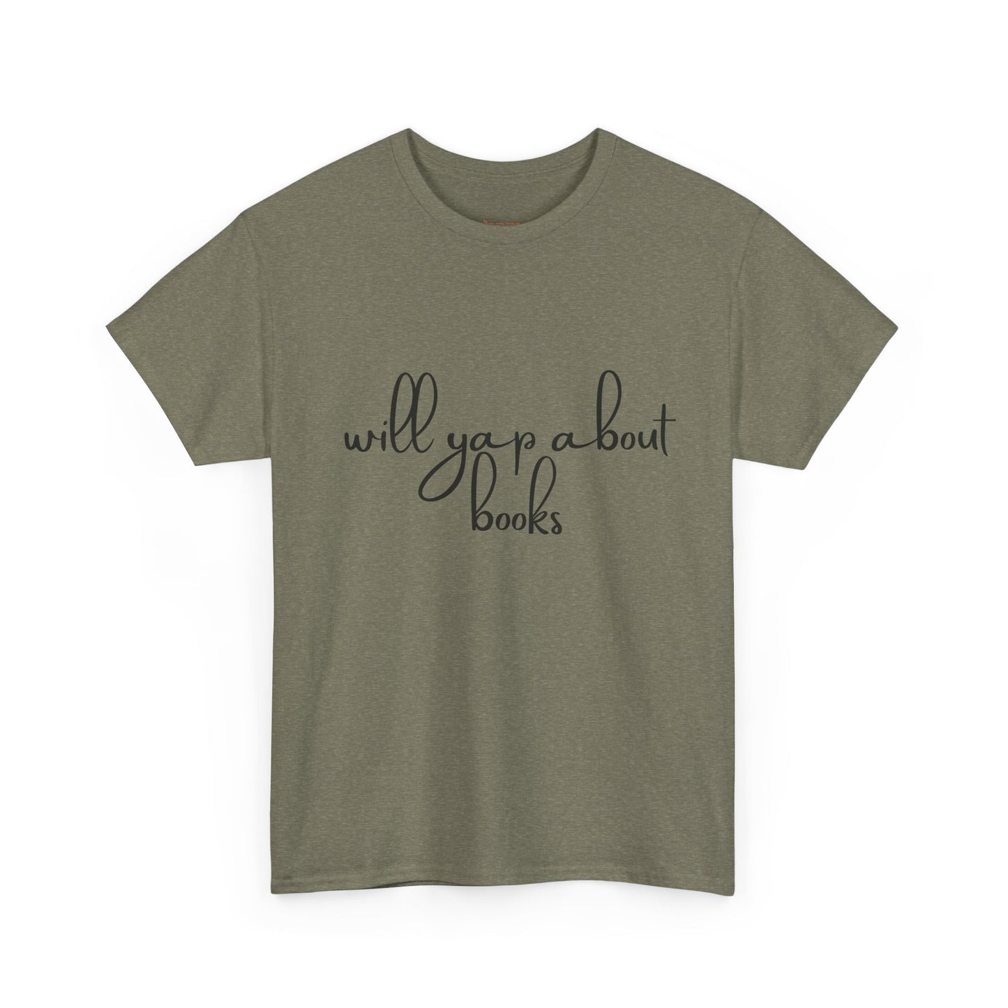 Book Lover Unisex Cotton Tee - 'Will Yap About Books'