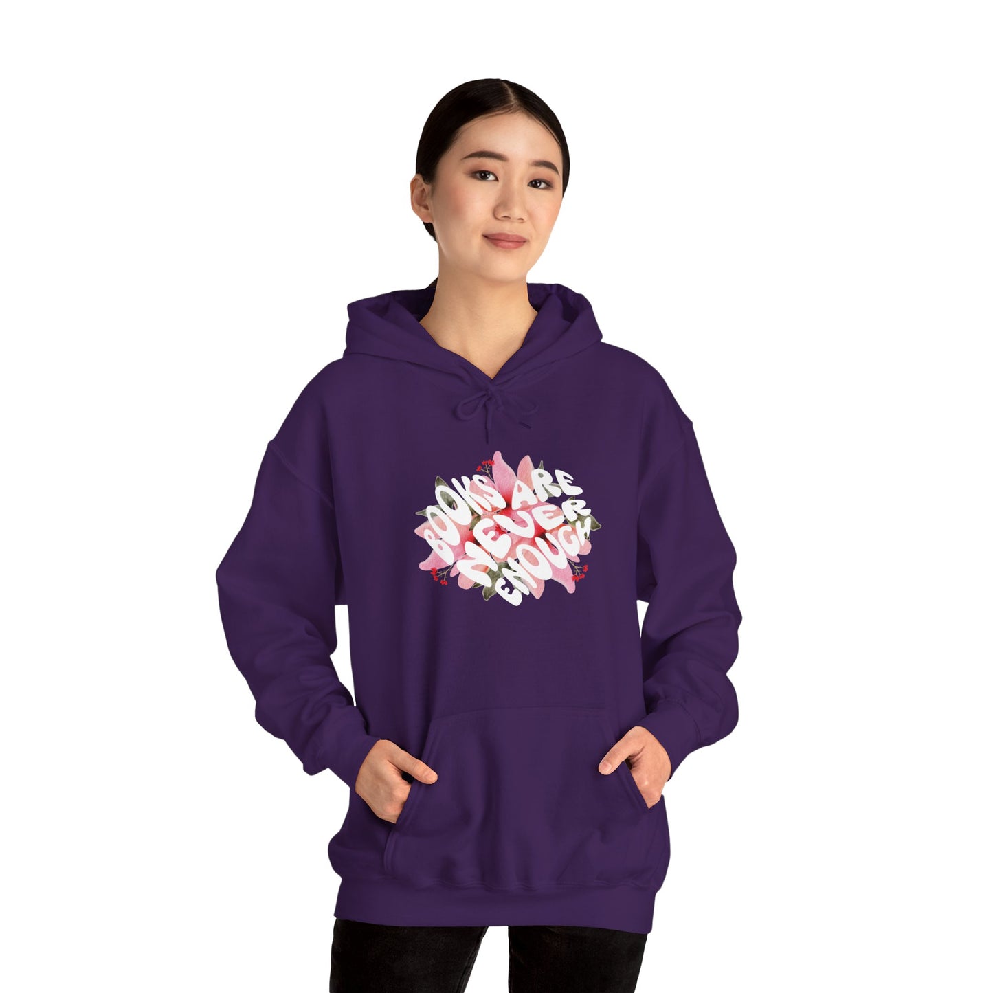 Books Are Never Enough Unisex Heavy Blend™ Hoodie for Book lovers
