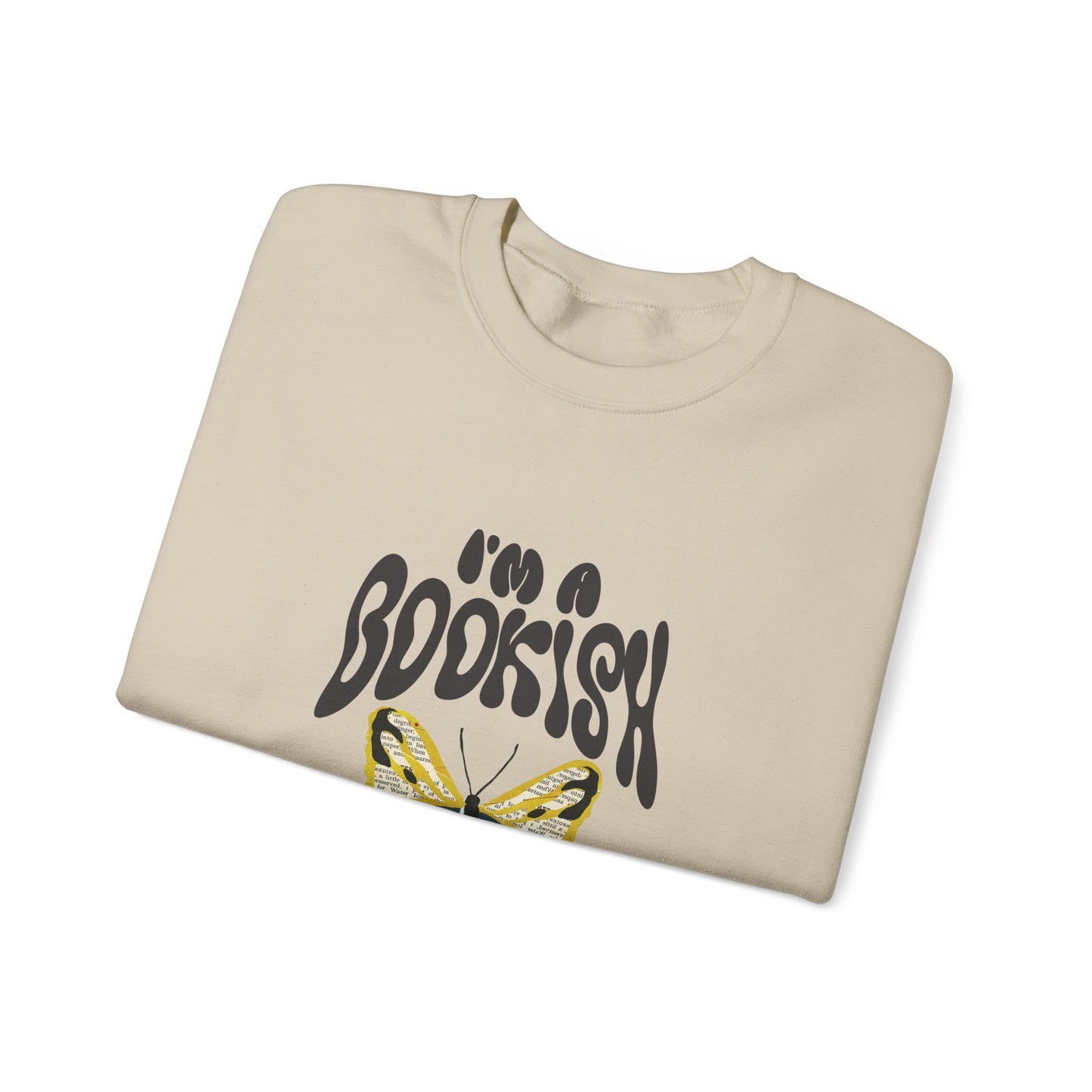 I'm a Bookish Butterfly Crewneck Sweatshirt - Cozy Literary Gift for Book Lovers