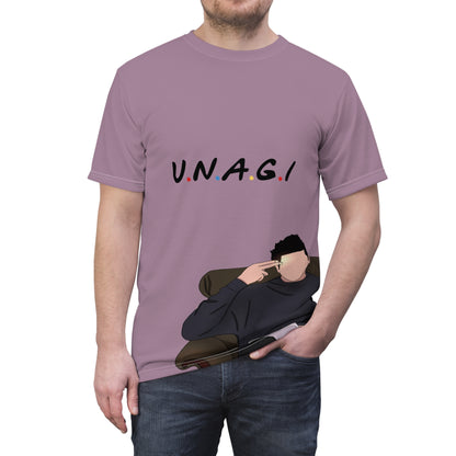Unisex Artistic Tee - Casual Comfort with 'U.N.A.G.I.' Design