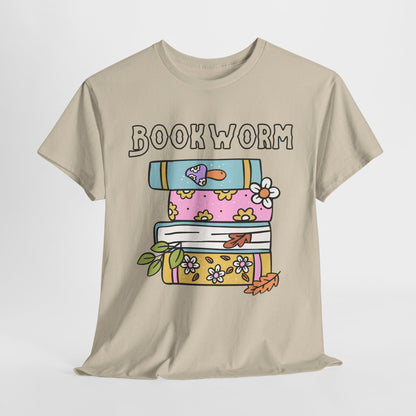 Bookworm bookstack Unisex Heavy Cotton Tee