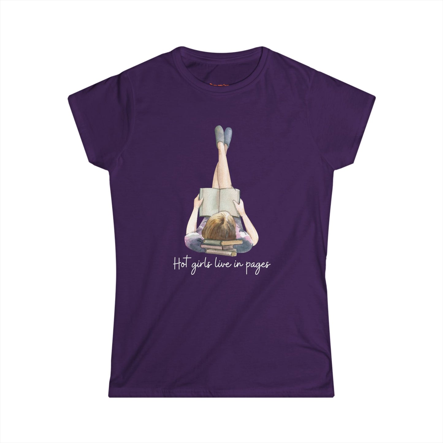 Hot girls Women's Softstyle Tee for Book Lovers