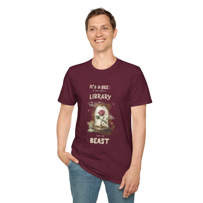 Library Beast Unisex Softstyle T-Shirt - Perfect for Book Lovers
