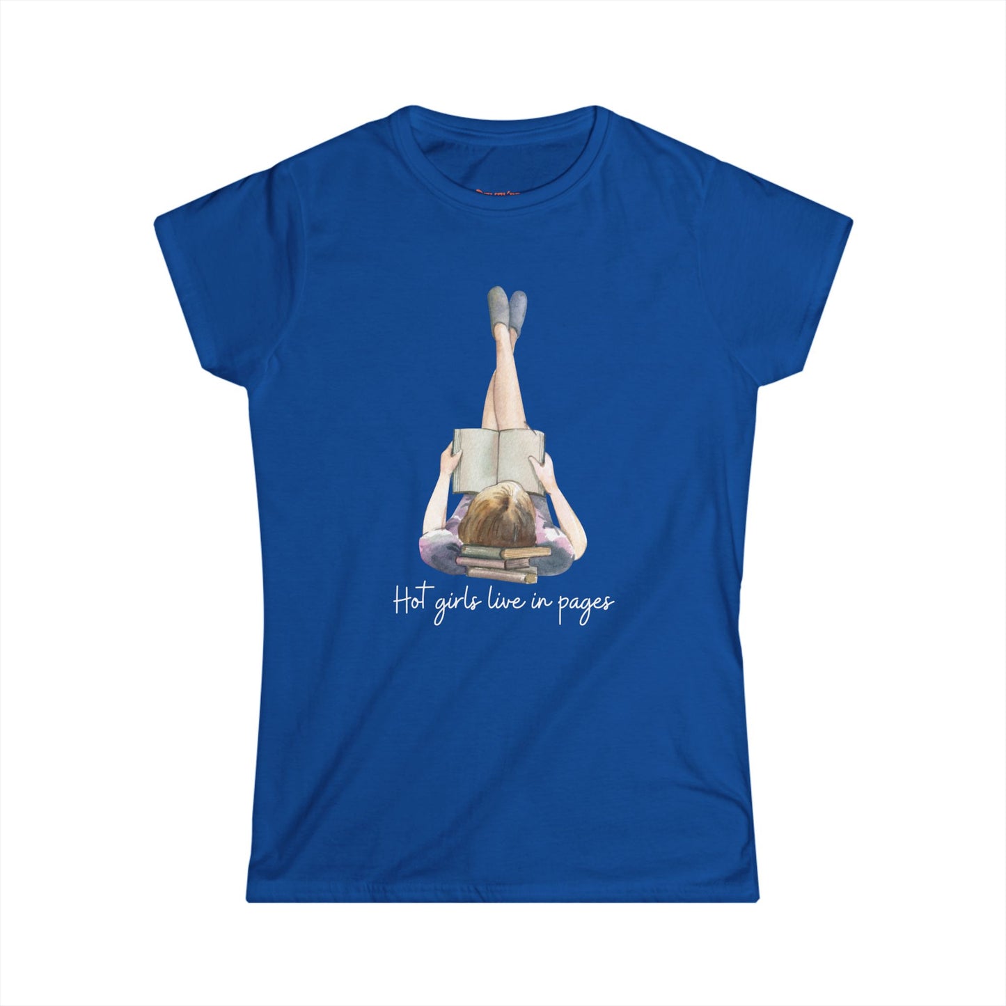 Hot girls Women's Softstyle Tee for Book Lovers