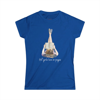 Hot girls Women's Softstyle Tee for Book Lovers