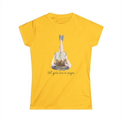 Hot girls Women's Softstyle Tee for Book Lovers