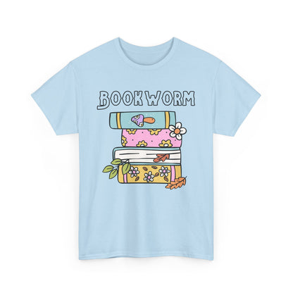 Bookworm bookstack Unisex Heavy Cotton Tee