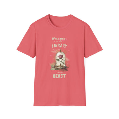Library Beast Unisex Softstyle T-Shirt - Perfect for Book Lovers