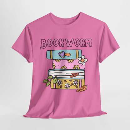 Bookworm bookstack Unisex Heavy Cotton Tee