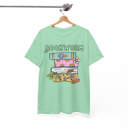Bookworm bookstack Unisex Heavy Cotton Tee