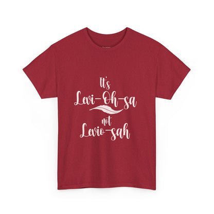 Unisex Heavy Cotton Tee - 'It's Lavi-Oh-sa Not Lario-sah'
