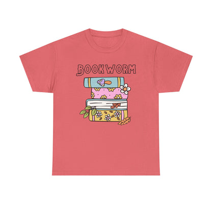 Bookworm bookstack Unisex Heavy Cotton Tee