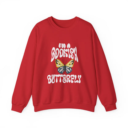 I'm a Bookish Butterfly Crewneck Sweatshirt - Cozy Literary Gift for Book Lovers