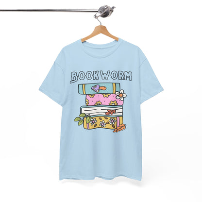 Bookworm bookstack Unisex Heavy Cotton Tee