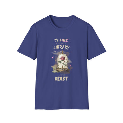 Library Beast Unisex Softstyle T-Shirt - Perfect for Book Lovers