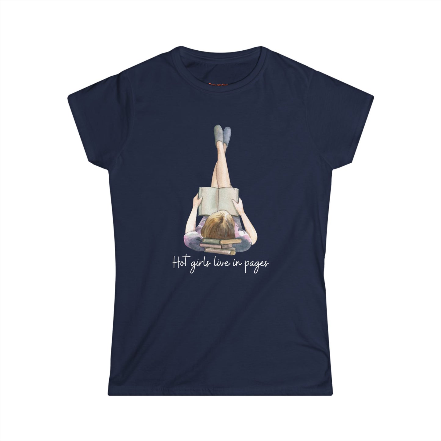 Hot girls Women's Softstyle Tee for Book Lovers