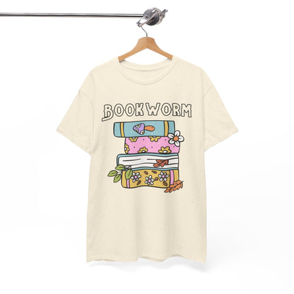 Bookworm bookstack Unisex Heavy Cotton Tee