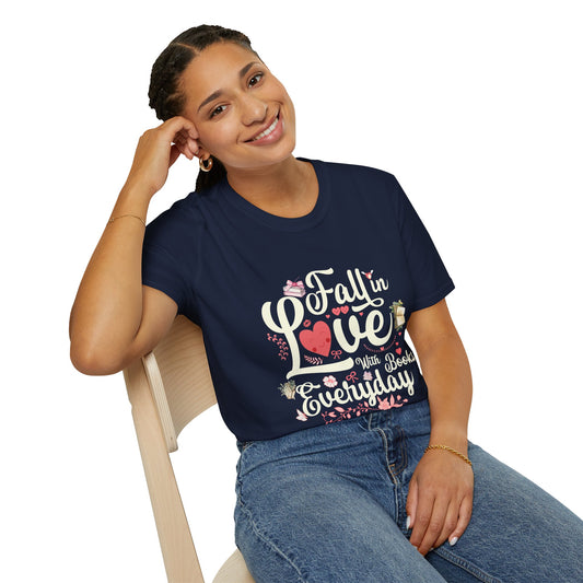 Fall in Love with Books Unisex Softstyle T-Shirt