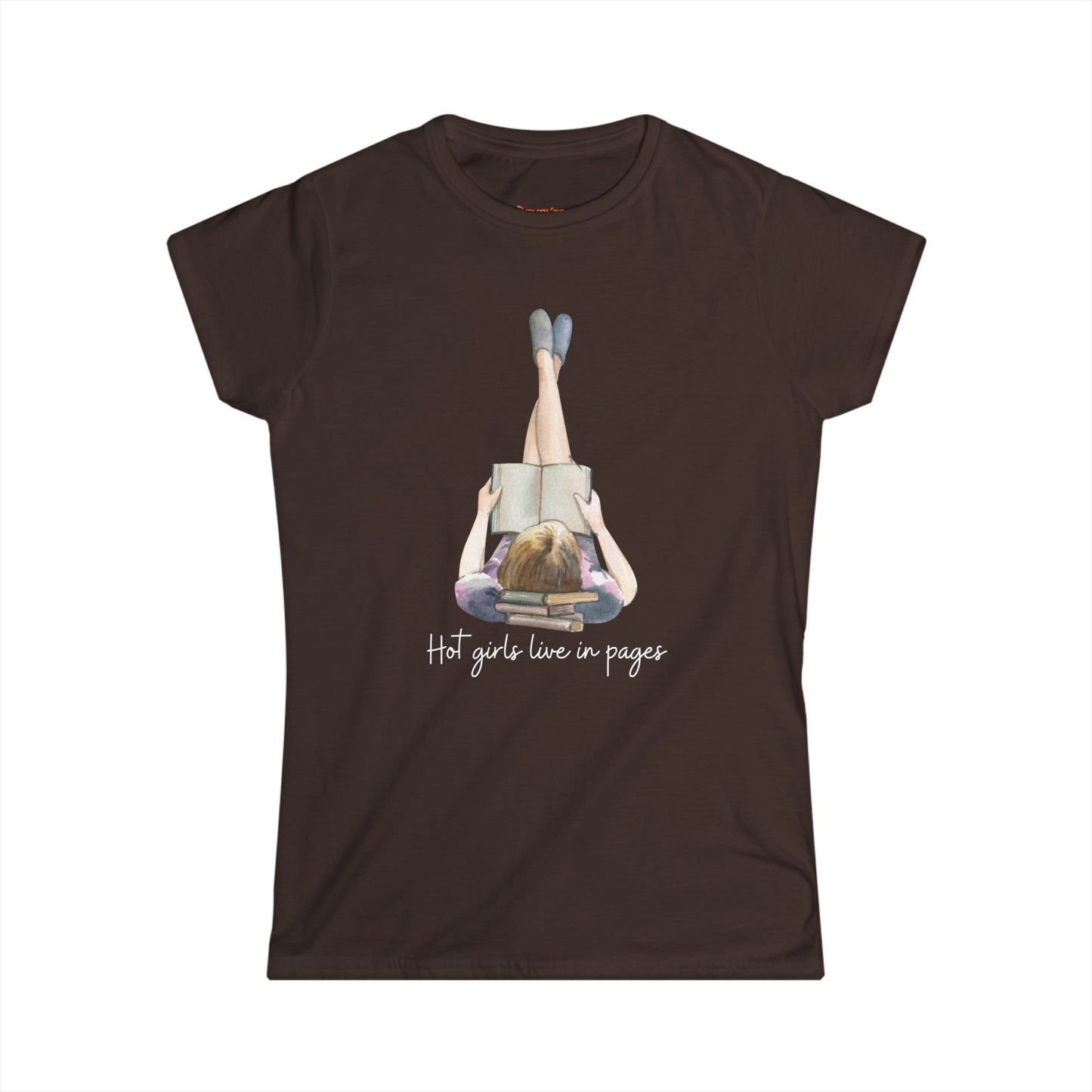 Hot girls Women's Softstyle Tee for Book Lovers