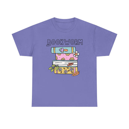 Bookworm bookstack Unisex Heavy Cotton Tee