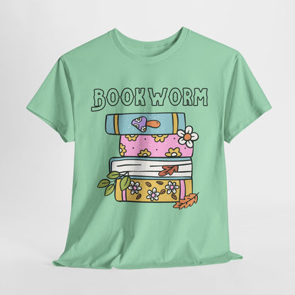 Bookworm bookstack Unisex Heavy Cotton Tee