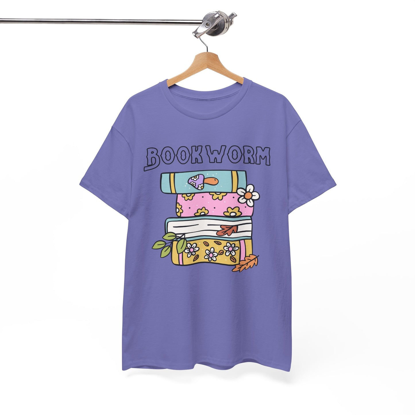 Bookworm bookstack Unisex Heavy Cotton Tee