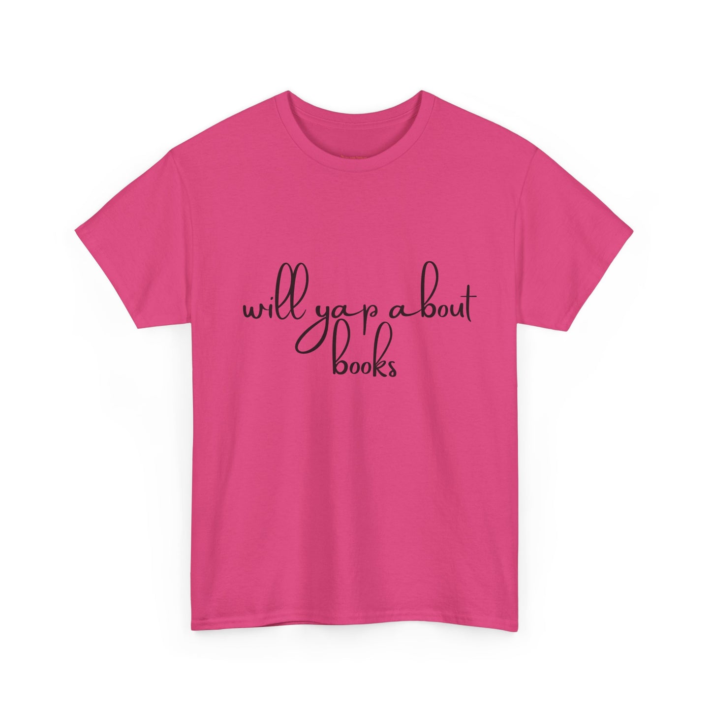 Book Lover Unisex Cotton Tee - 'Will Yap About Books'