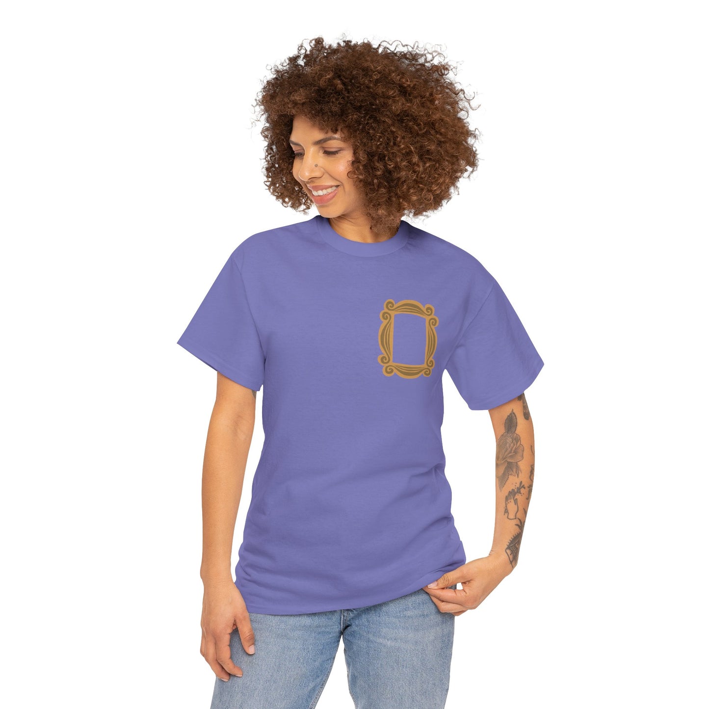 F.R.I.E.N.D.S Peephole Frame Unisex Heavy Cotton Tee