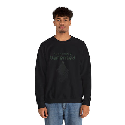 Supremely Demented Sweatshirt, Cozy Unisex Crewneck, Quirky Casual Wear | Harry Potter fans