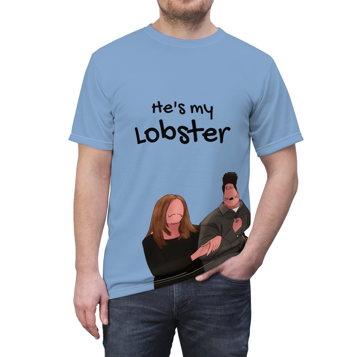 Cute Unisex Tee - "He's My Lobster" Graphic Tee for Friends Fans