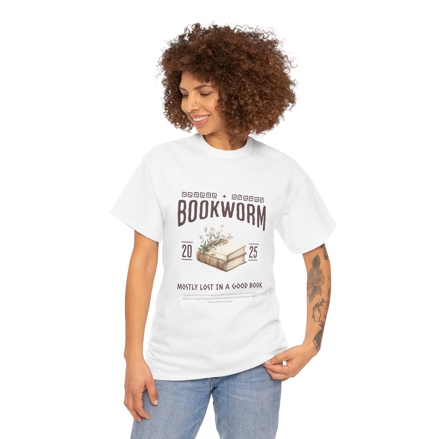 Bookworm Unisex Heavy Cotton Tee – Perfect for Literature Lovers