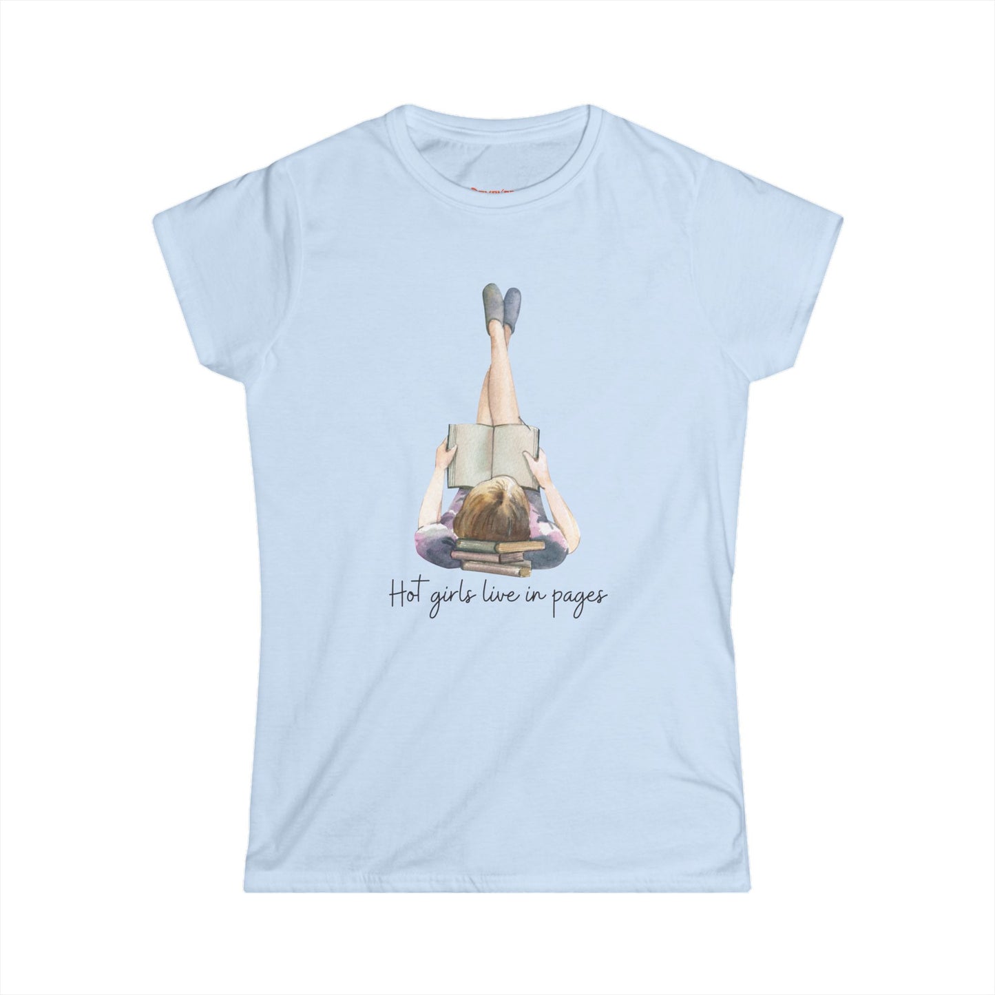 Hot girls Women's Softstyle Tee for Book Lovers