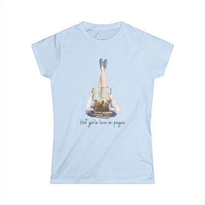 Hot girls Women's Softstyle Tee for Book Lovers