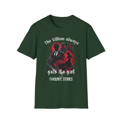 Men's & Women's Villain-Themed Softstyle T-Shirt - 'The Villain Always Gets The Girl'