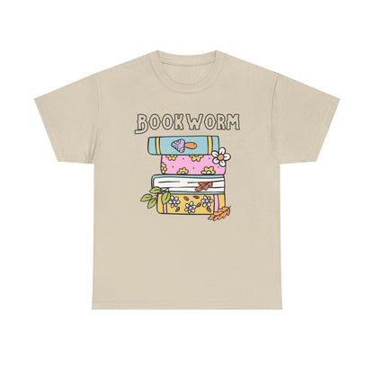 Bookworm bookstack Unisex Heavy Cotton Tee