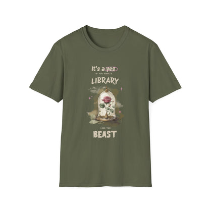 Library Beast Unisex Softstyle T-Shirt - Perfect for Book Lovers