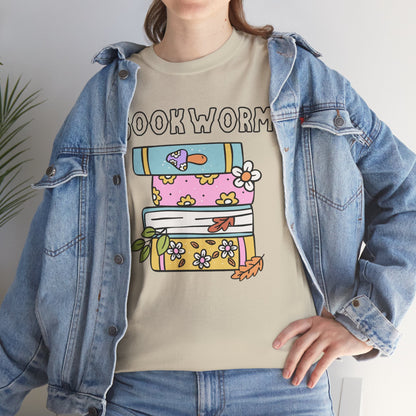 Bookworm bookstack Unisex Heavy Cotton Tee